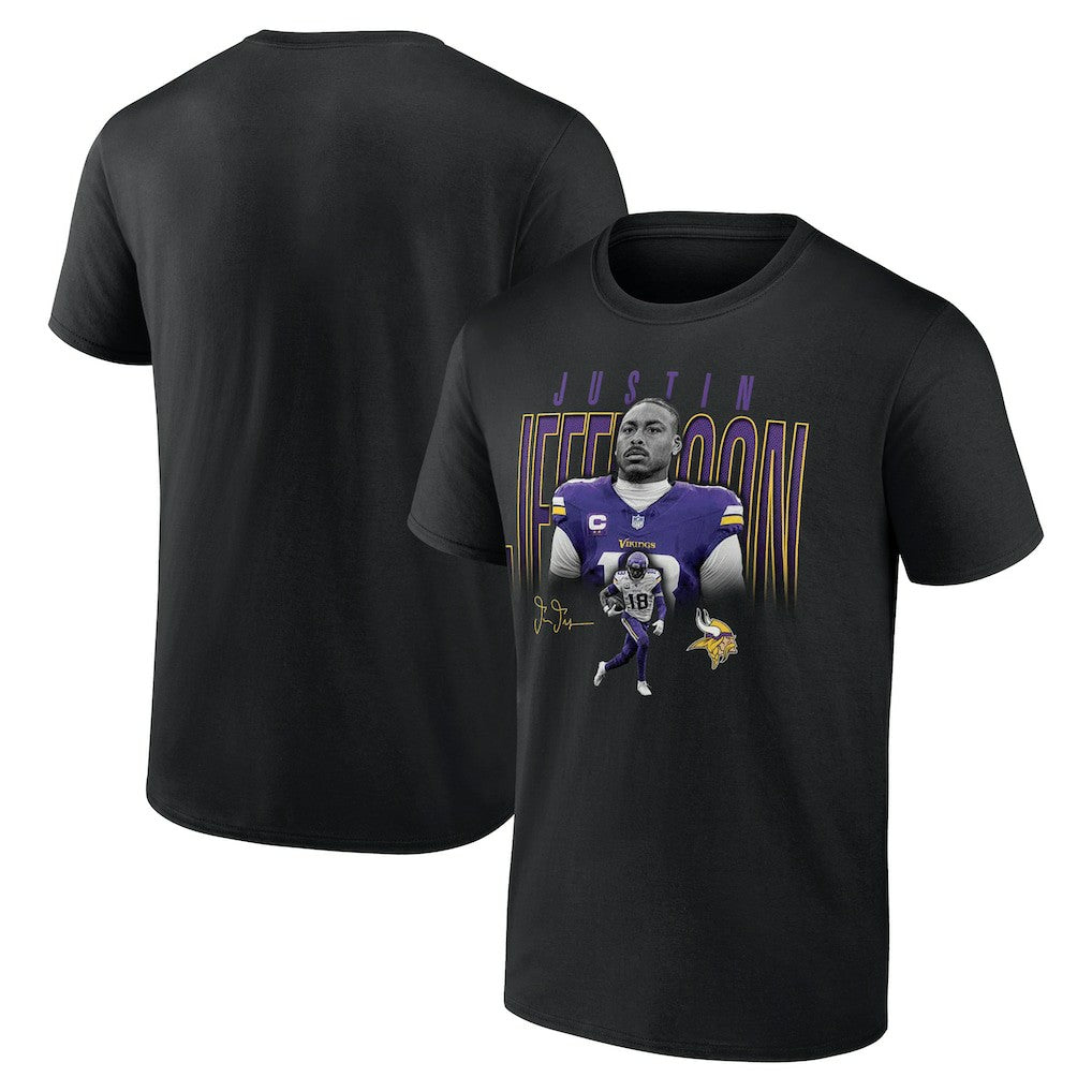 Justin Jefferson Minnesota Vikings Humble Shadow Player T-Shirt - Black discount
