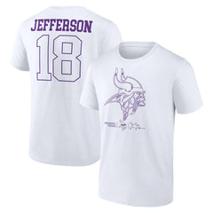 Justin Jefferson Minnesota Vikings Tonal Name & Number T-Shirt - White on sale