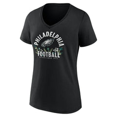 Saquon Barkley Philadelphia Eagles Women's Floral Name & Number V-Neck T-Shirt - Black cheap
