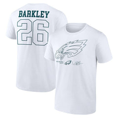 Saquon Barkley Philadelphia Eagles Tonal Name & Number T-Shirt - White sale