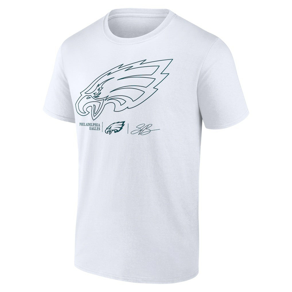 Saquon Barkley Philadelphia Eagles Tonal Name & Number T-Shirt - White sale