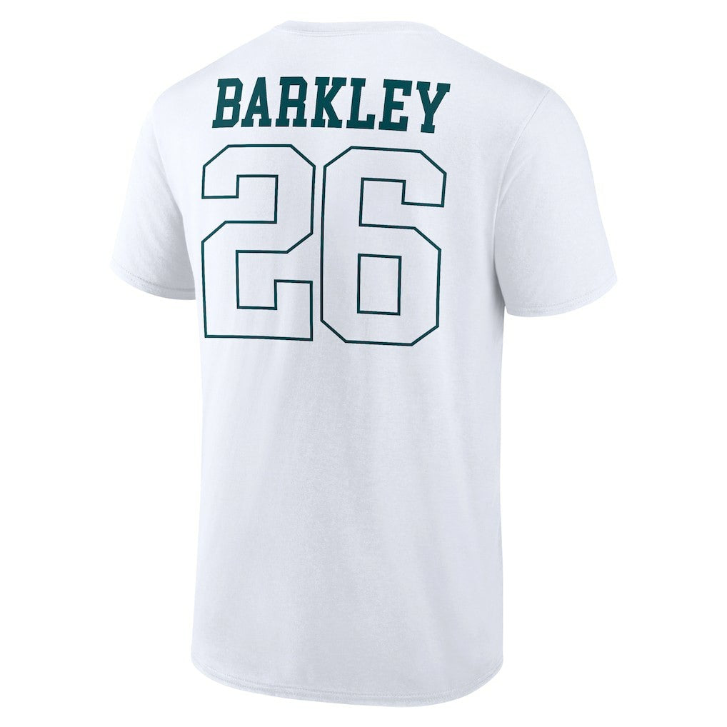 Saquon Barkley Philadelphia Eagles Tonal Name & Number T-Shirt - White sale