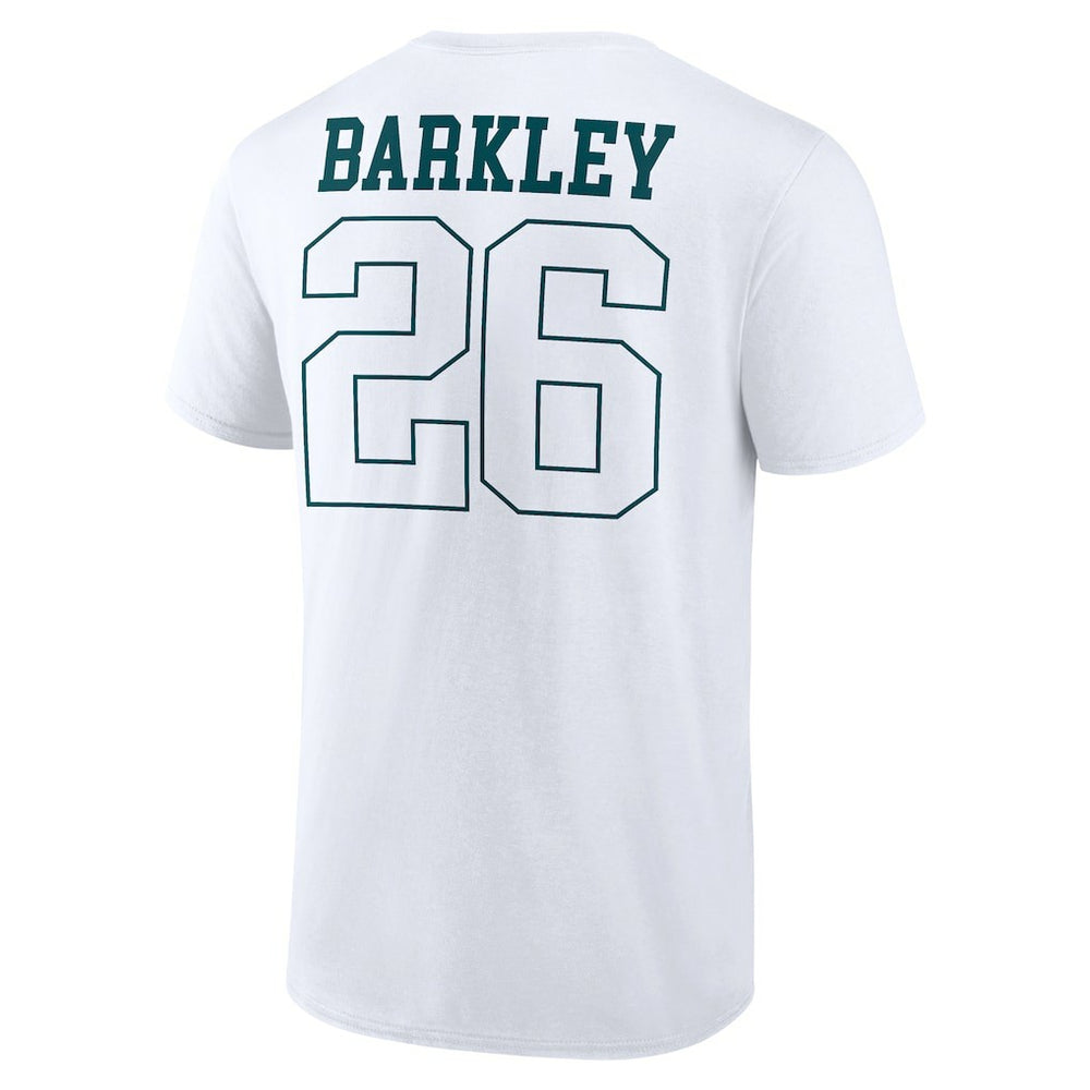 Saquon Barkley Philadelphia Eagles Tonal Name & Number T-Shirt - White sale
