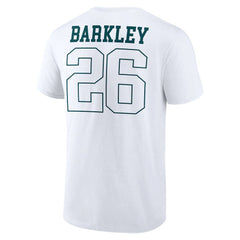 Saquon Barkley Philadelphia Eagles Tonal Name & Number T-Shirt - White sale