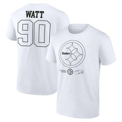 T.J. Watt Pittsburgh Steelers Tonal Name & Number T-Shirt - White sale