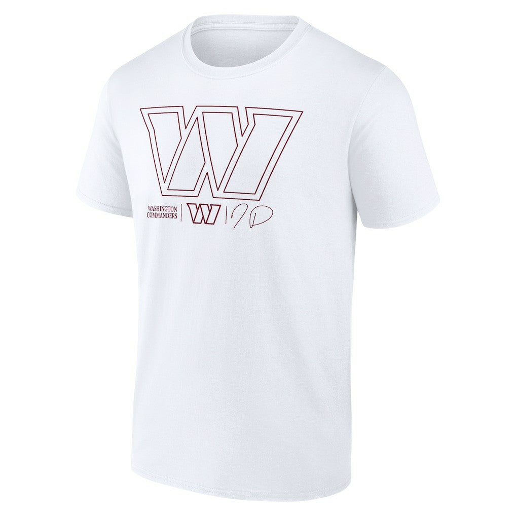 Jayden Daniels Washington Commanders Tonal Name & Number T-Shirt - White online