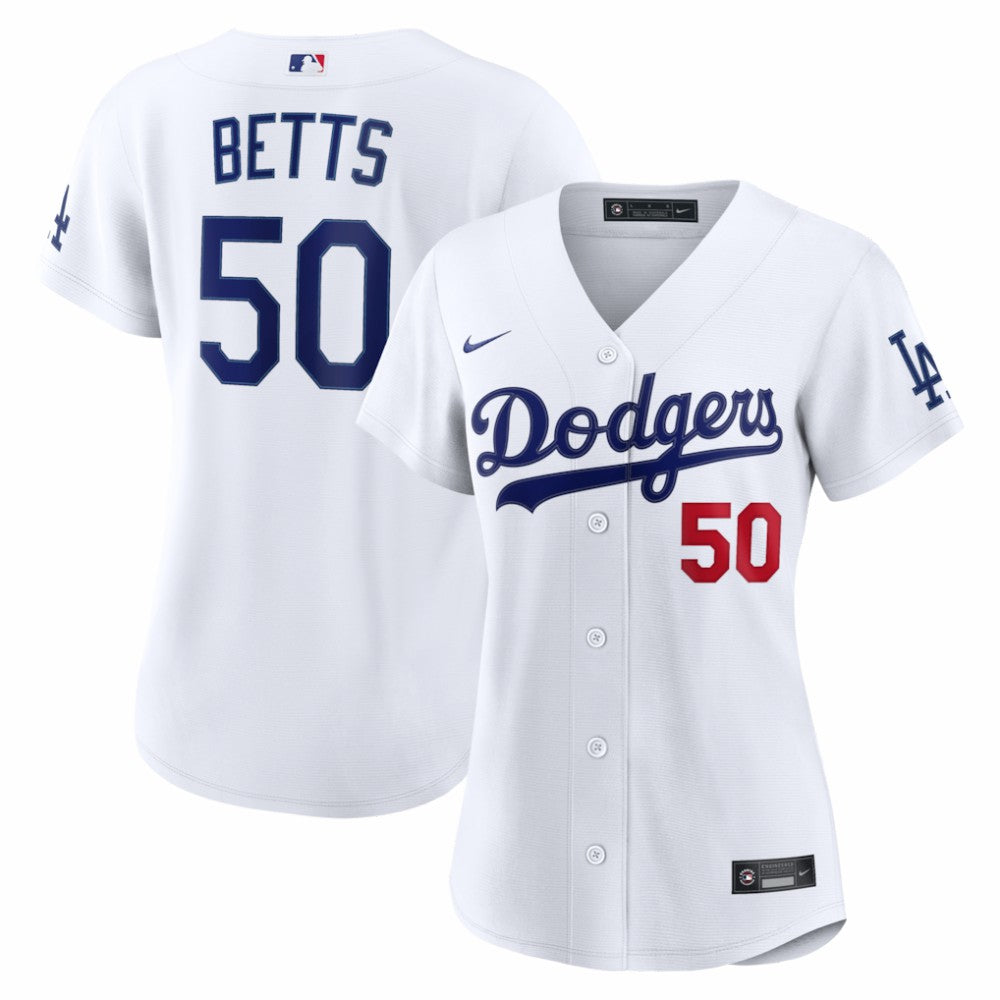 Mookie Betts Los Angeles Dodgers Women's Home Stadium Jersey - White | Nike