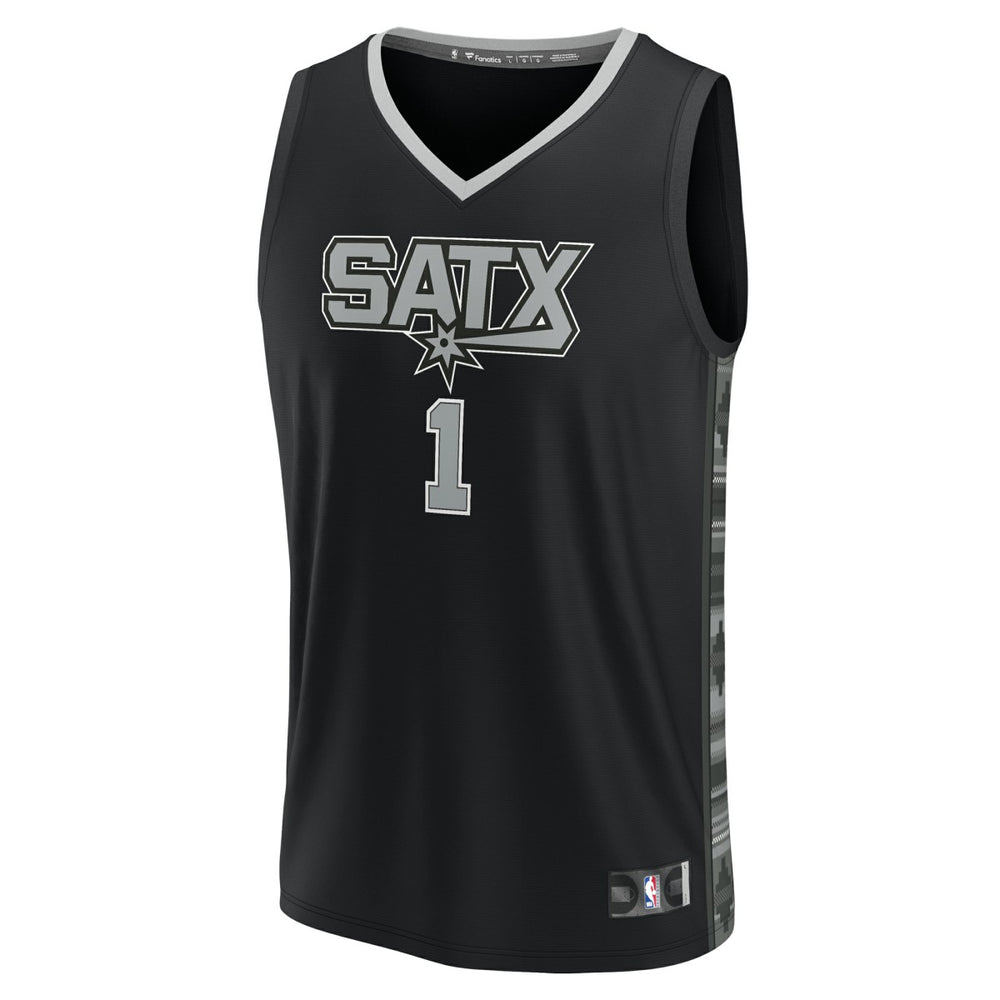 Victor Wembanyama San Antonio Spurs Fast Break Replica Player Jersey - Statement Edition - Black | Fanatics on sale