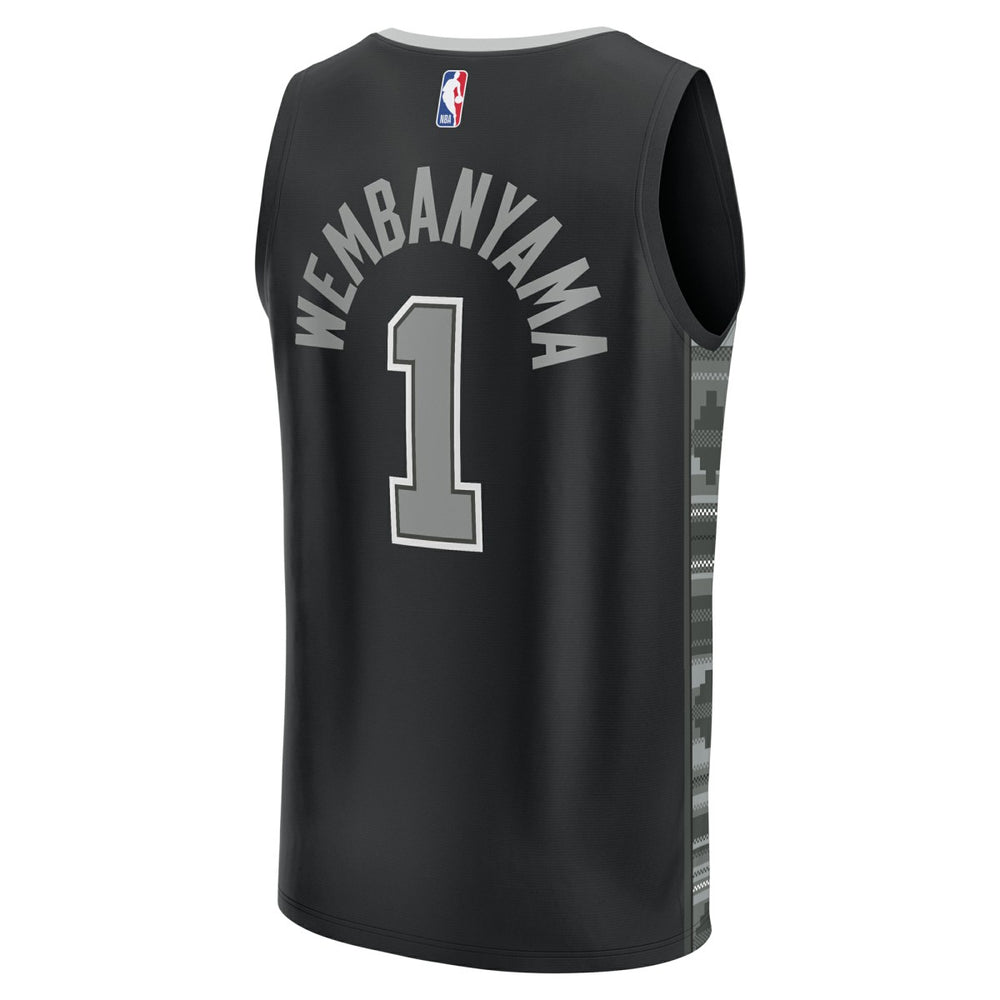 Victor Wembanyama San Antonio Spurs Fast Break Replica Player Jersey - Statement Edition - Black | Fanatics on sale