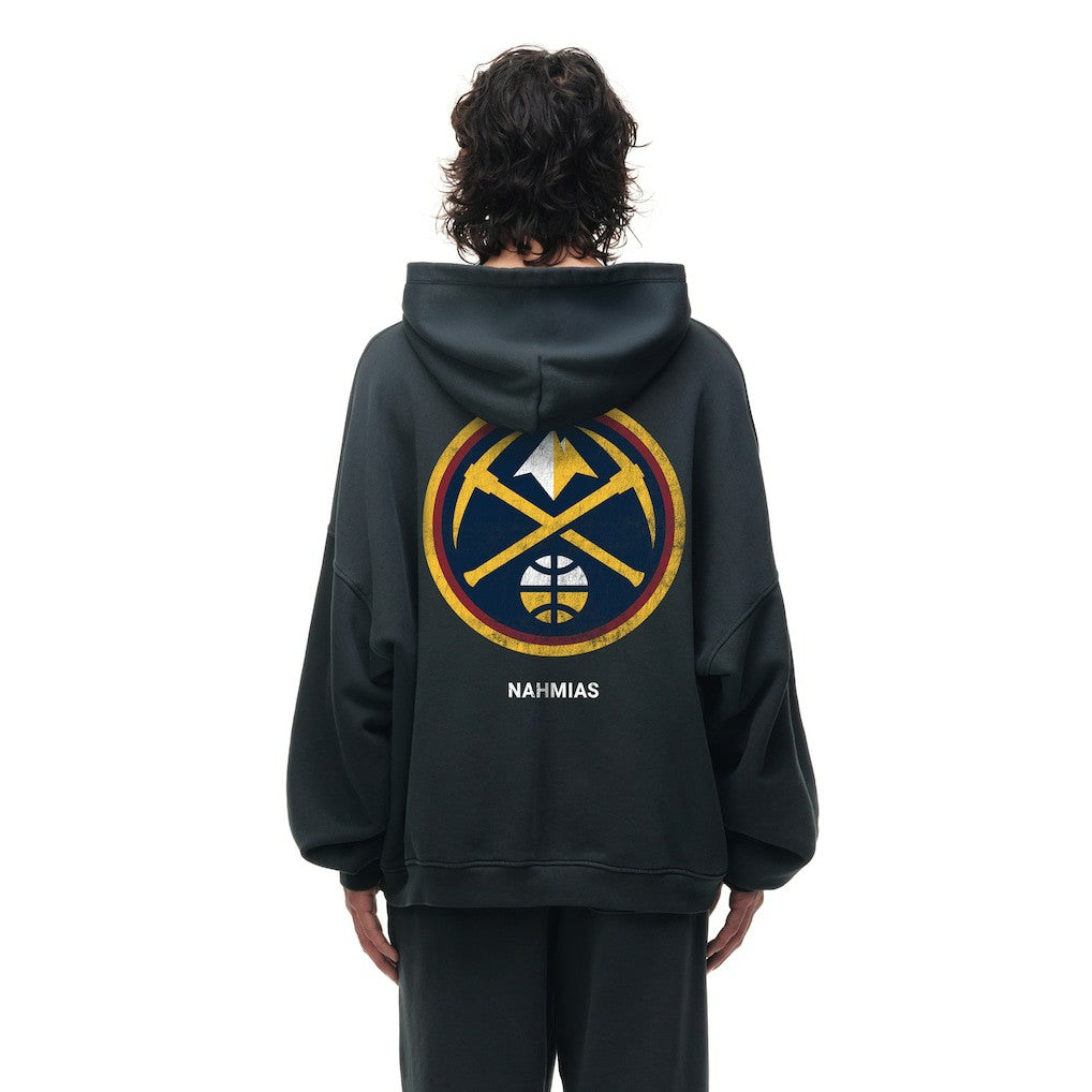 Denver Nuggets Unisex Miracle Academy x NBA Collection Vintage Sunfade Hoodie sale - Heather Black discount