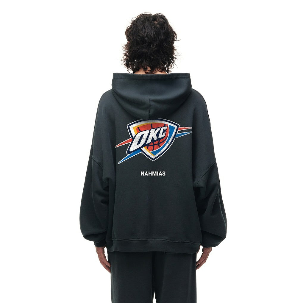 Oklahoma City Thunder Unisex Miracle Academy x NBA Collection Vintage Sunfade Hoodie - Heather Black online