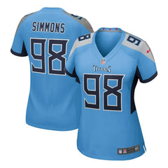 Jeffery Simmons Tennessee Titans Women's Team Game Jersey - Light Blue | Nike online