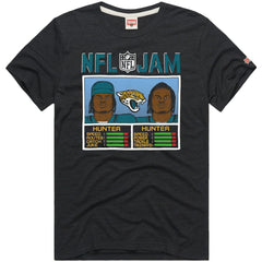 Travis Hunter Jacksonville Jaguars Homage Unisex NFL Jam Tri-Blend T-Shirt - Black for sale
