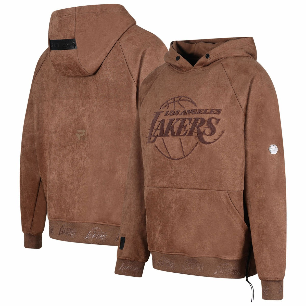Los Angeles Lakers Protege Eco-Friendly Functional Suede Fashion Tonal Hoodie - Brown online