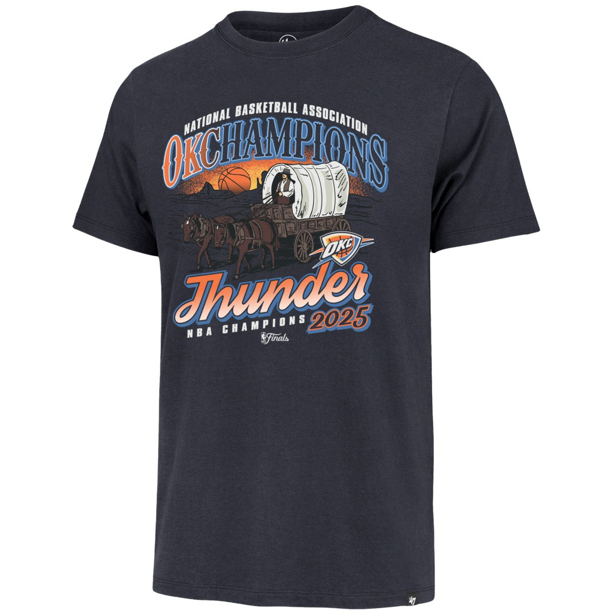 Oklahoma City Thunder '47 2025 NBA Finals Champions Hometown Local Franklin T-Shirt - Navy | 47 brand sale