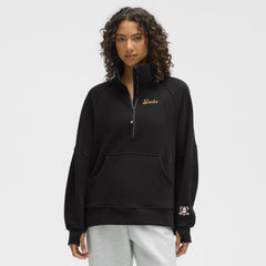 Anaheim Ducks lululemon Women's Long Scuba Oversized Half-Zip Funnel Neck Black