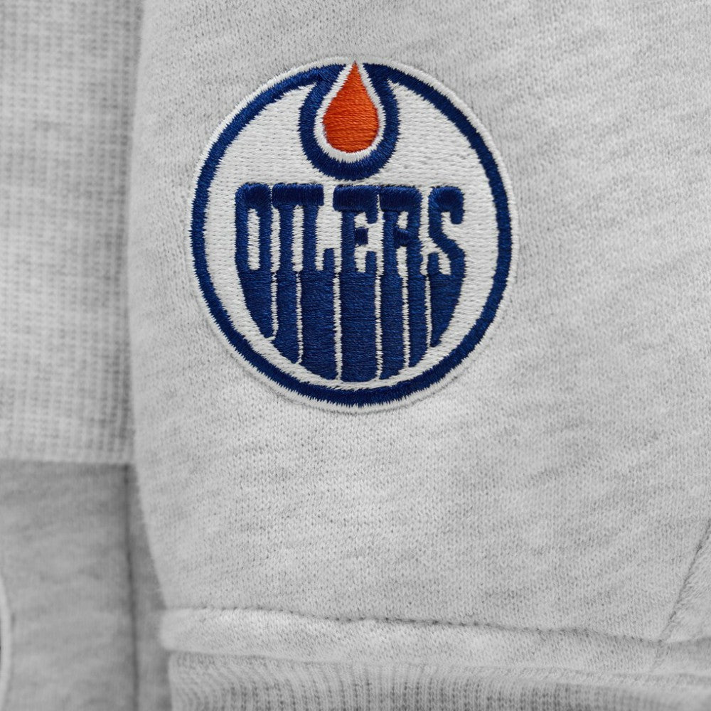 Edmonton Oilers lululemon Women's Long Scuba Oversized Half-Zip Funnel Neck Heathered Core Ultra Light Grey