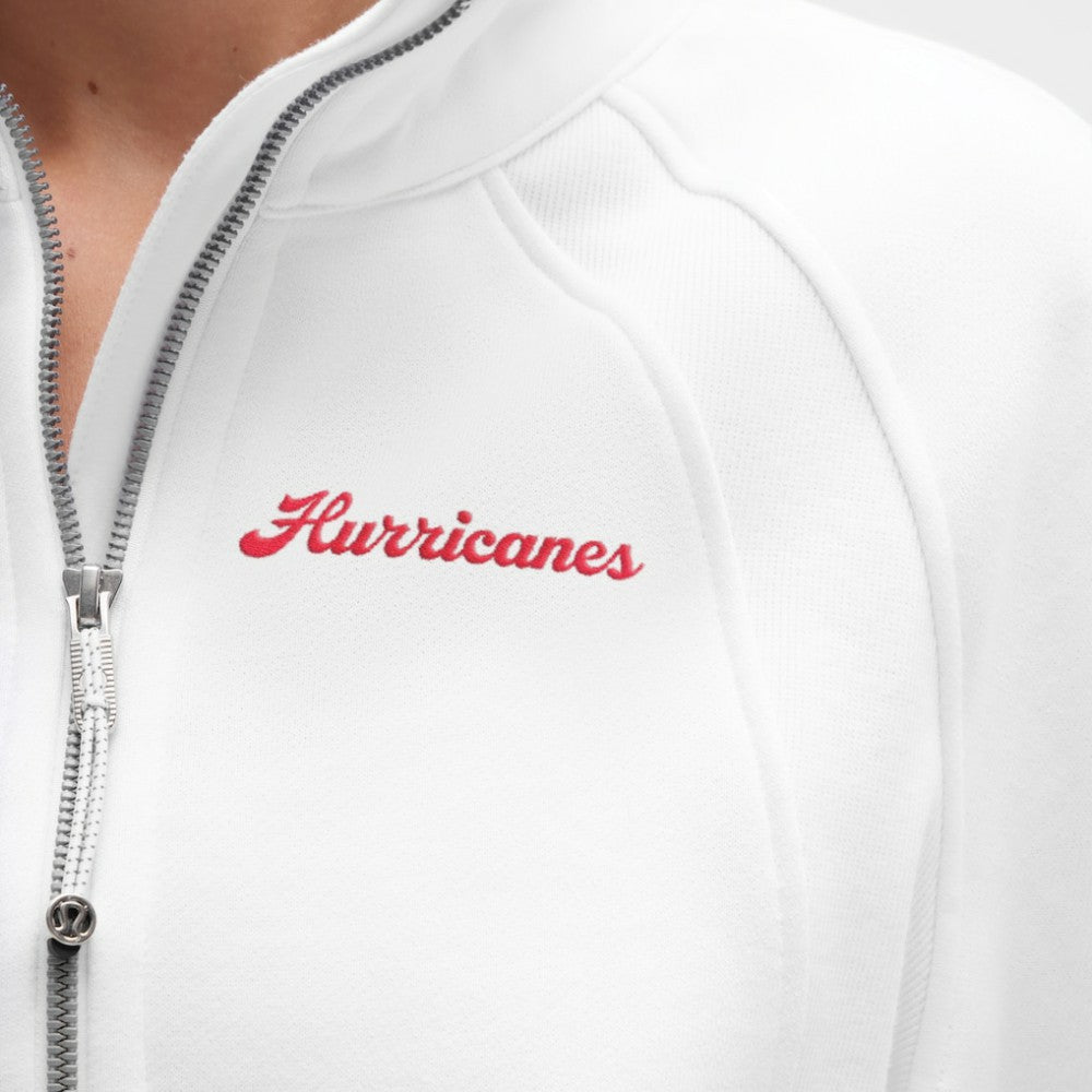 Carolina Hurricanes lululemon Women's Long Scuba Oversized Half-Zip Funnel Neck White