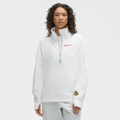 Chicago Blackhawks lululemon Women's Long Scuba Oversized Half-Zip Funnel Neck White