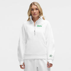 Dallas Stars lululemon Women's Long Scuba Oversized Half-Zip Funnel Neck White