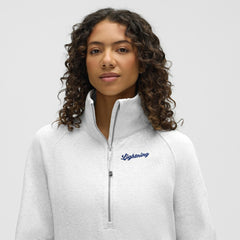 Tampa Bay Lightning lululemon Women's Long Scuba Oversized Half-Zip Funnel Neck Heathered Core Ultra Light Grey