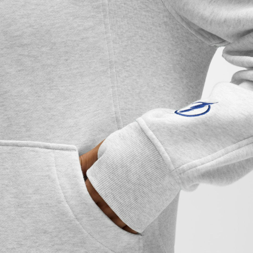 Tampa Bay Lightning lululemon Women's Long Scuba Oversized Half-Zip Funnel Neck Heathered Core Ultra Light Grey