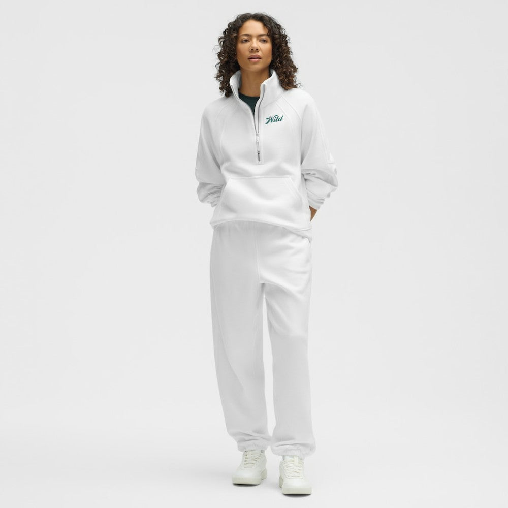 Minnesota Wild lululemon Women's Long Scuba Oversized Half-Zip Funnel Neck White