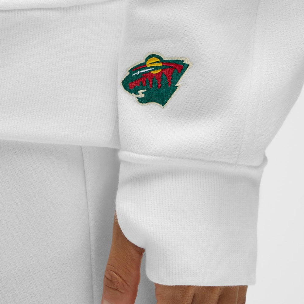 Minnesota Wild lululemon Women's Long Scuba Oversized Half-Zip Funnel Neck White