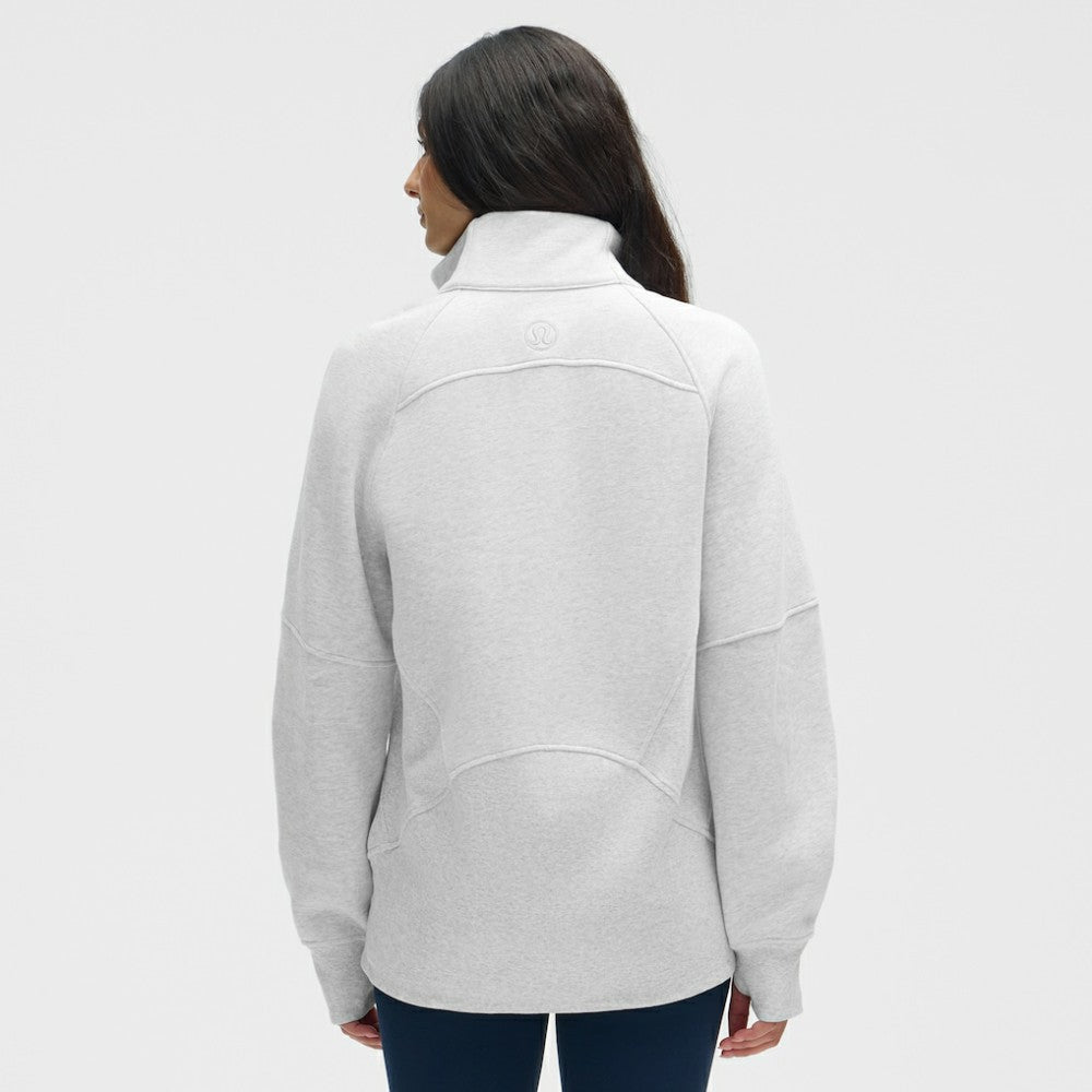 Vegas Golden Knights lululemon Women's Long Scuba Oversized Half-Zip Funnel Neck Heathered Core Ultra Light Grey