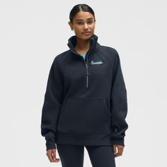 Seattle Kraken lululemon Women's Long Scuba Oversized Half-Zip Funnel Neck True Navy