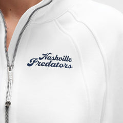 Nashville Predators lululemon Women's Long Scuba Oversized Half-Zip Funnel Neck White