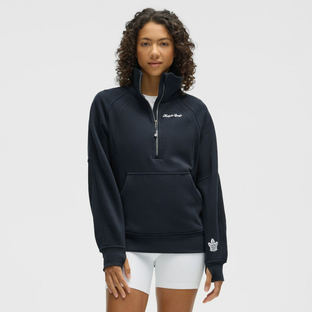 Toronto Maple Leafs lululemon Women's Long Scuba Oversized Half-Zip Funnel Neck True Navy