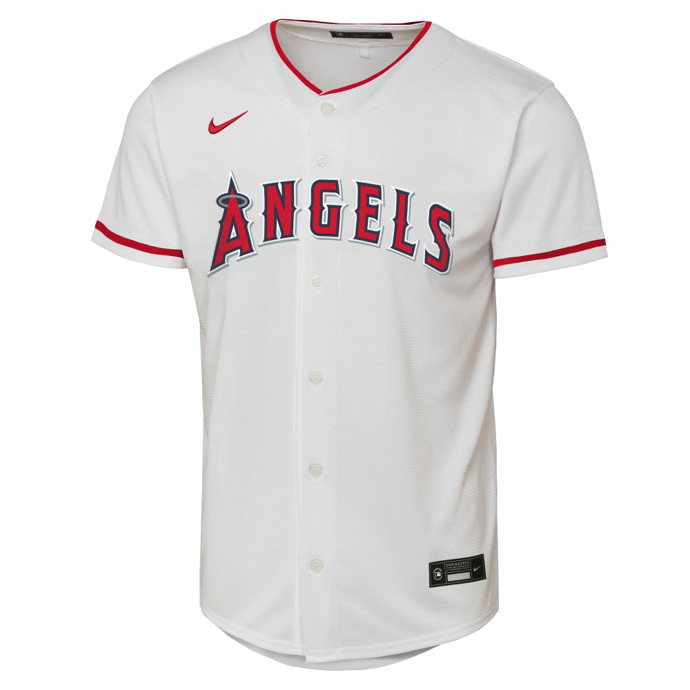 Mike Trout Los Angeles Angels Youth Home Replica Player Jersey - White | Nike