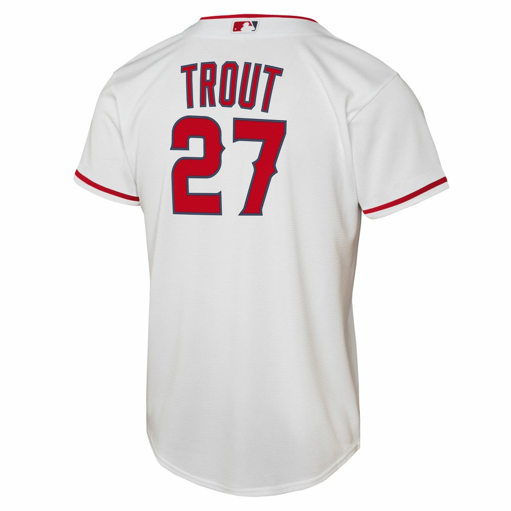 Mike Trout Los Angeles Angels Youth Home Replica Player Jersey - White | Nike