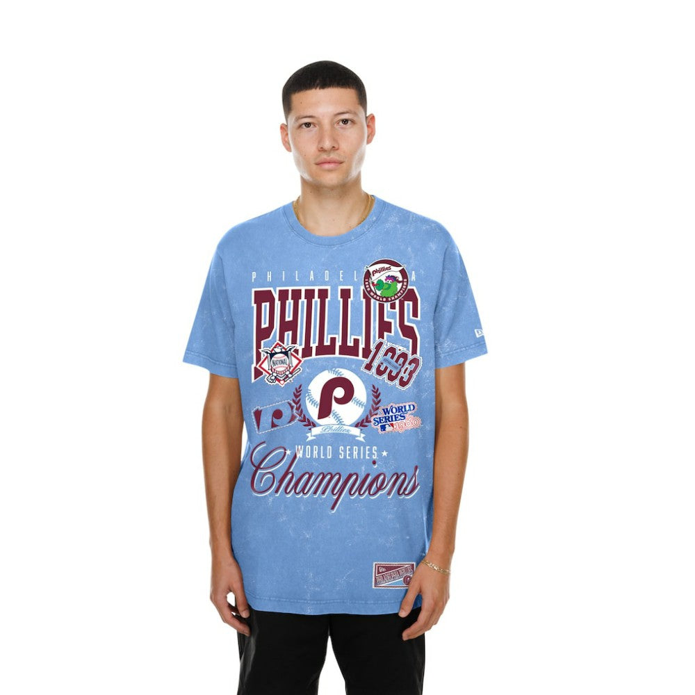 Philadelphia Phillies Mineral Wash T-Shirt - Light Blue | New Era