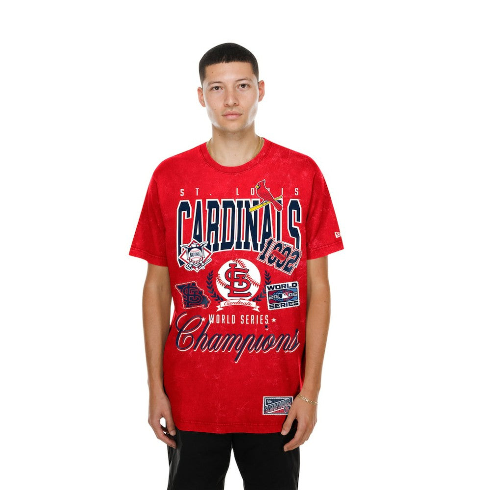 St. Louis Cardinals Mineral Wash T-Shirt - Red | New Era