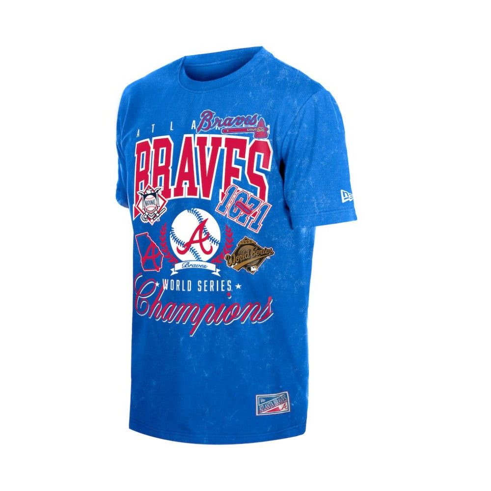 Atlanta Braves Mineral Wash T-Shirt - Royal | New Era