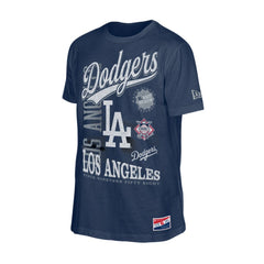 Los Angeles Dodgers  Oversized Throwback Distressed T-Shirt - Navy | New Era