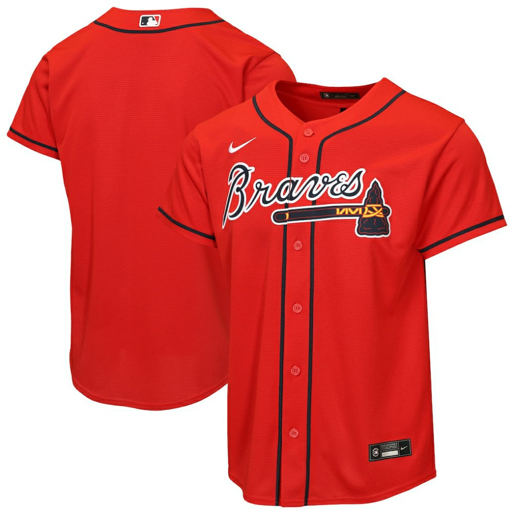 Atlanta Braves Youth Alternate Replica Jersey - Red | Nike