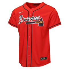 Atlanta Braves Youth Alternate Replica Jersey - Red | Nike