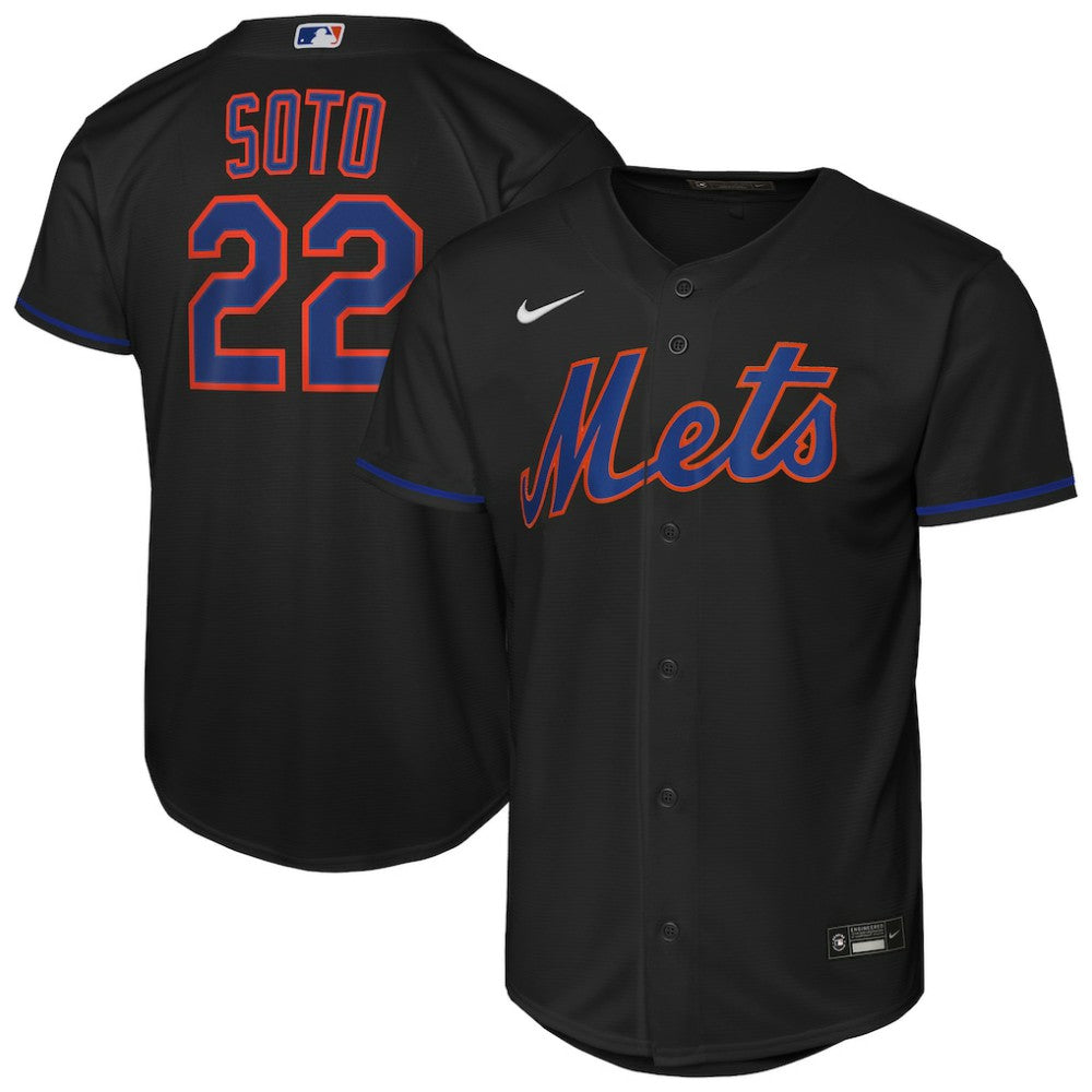 Juan Soto New York Mets Youth Alternate Replica Jersey - Black | Nike
