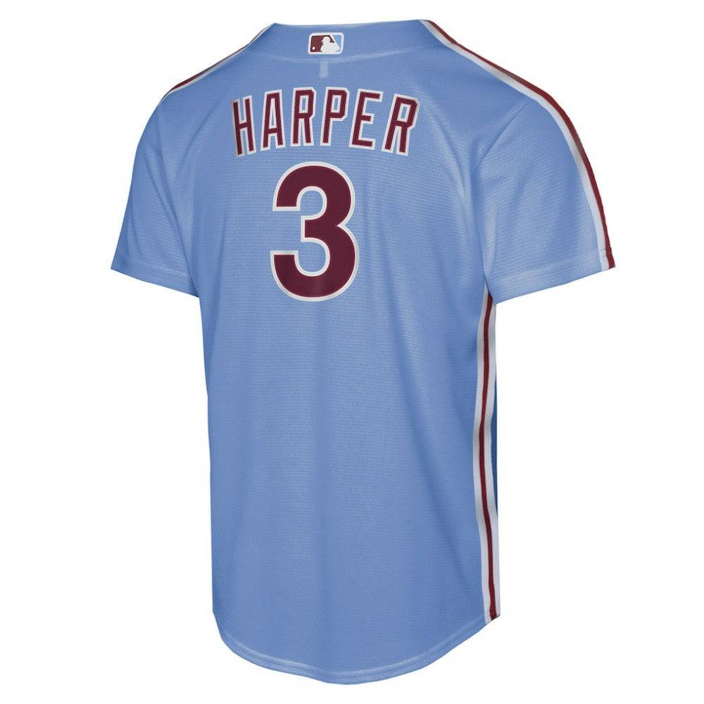 Bryce Harper Philadelphia Phillies Youth Alternate Replica Jersey - Light Blue | Nike