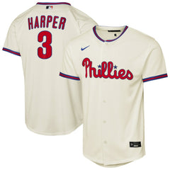 Bryce Harper Philadelphia Phillies Youth Alternate 2 Replica Jersey - Cream | Nike