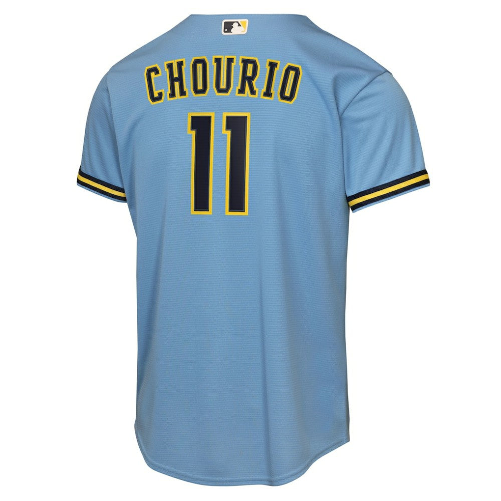 Jackson Chourio Milwaukee Brewers Youth Road Replica Jersey - Light Blue | Nike
