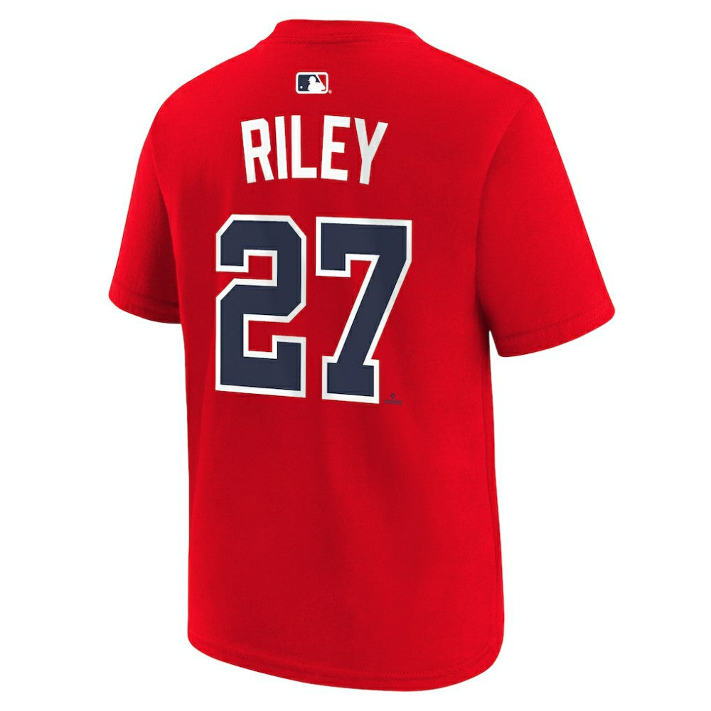 Austin Riley Atlanta Braves Youth Name & Number T-Shirt - Red | Nike