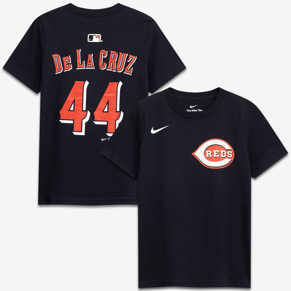 Elly De La Cruz Cincinnati Reds Youth Name & Number T-Shirt - Black | Nike