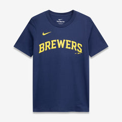 Jackson Chourio Milwaukee Brewers Youth Name & Number T-Shirt - Navy | Nike