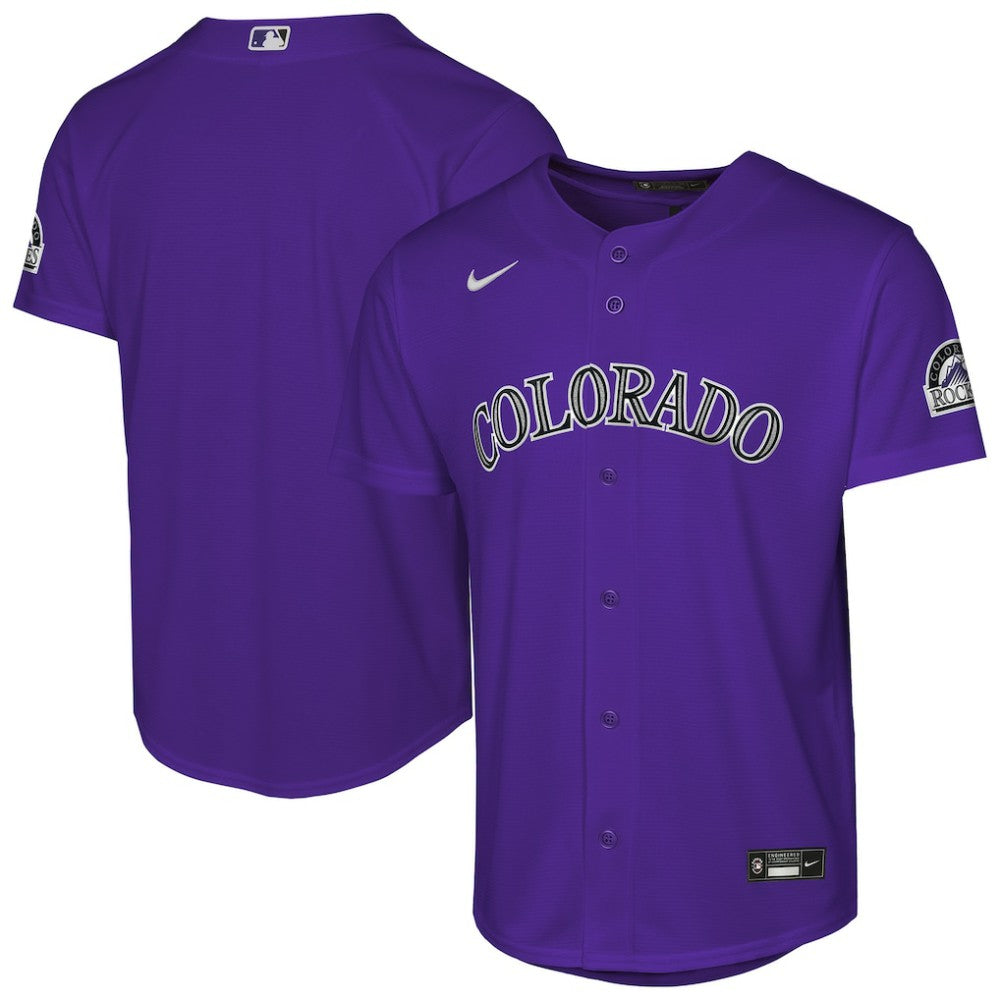 Colorado Rockies Youth Alternate 2 Stadium Jersey - Purple | Nike