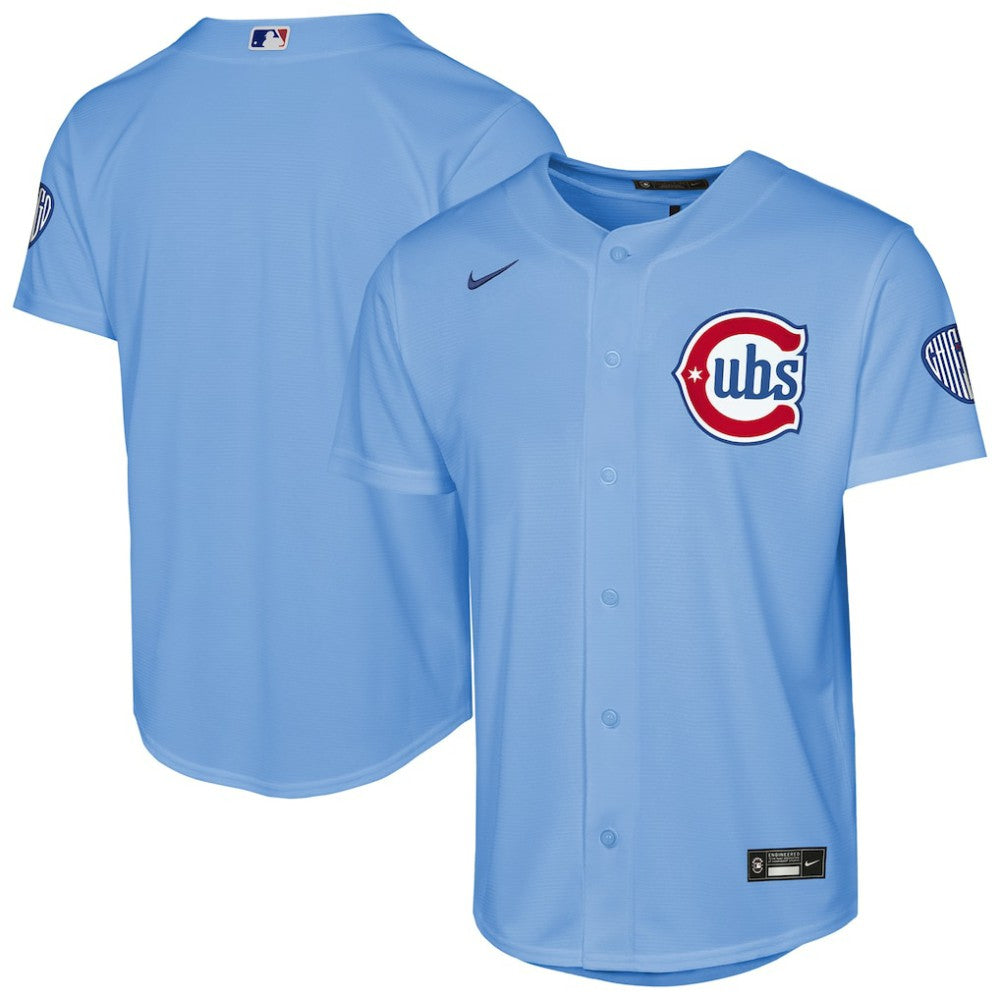 Chicago Cubs Youth Alternate 2 Stadium Jersey - Light Blue | Nike