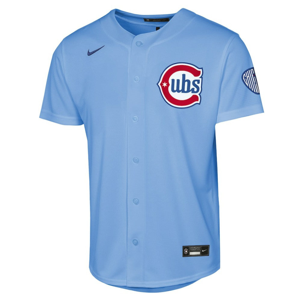 Chicago Cubs Youth Alternate 2 Stadium Jersey - Light Blue | Nike